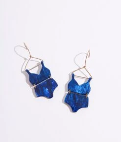Blue Swimsuit Drop Earrings -New Dress Store blue swimsuit drop earrings 830557