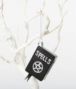 Book Of Spells Glass Ornament