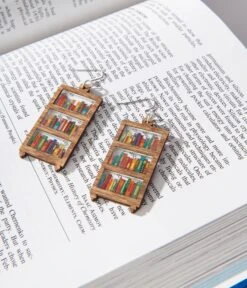 Bookshelf Dangle Earrings