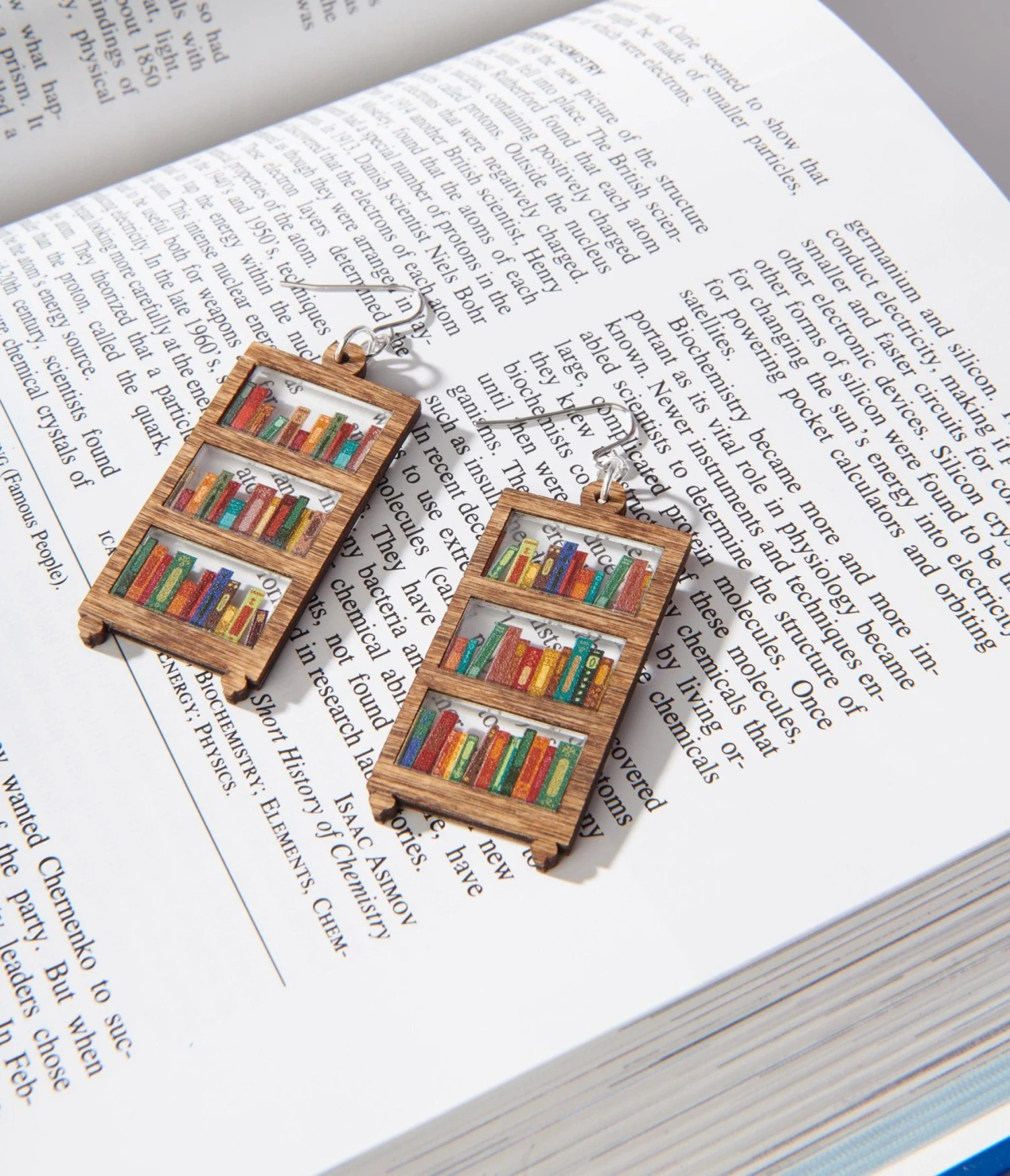 Bookshelf Dangle Earrings 1 Bookshelf Dangle Earrings