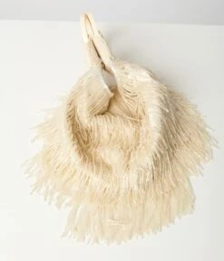 Champagne Beaded Fringe Wristlet -New Dress Store champagne beaded fringe wristlet 500780