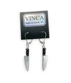Chef's Knife Dangle Earrings
