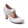Chelsea Crew Ivory Leatherette Mary Jane Madeline Heels