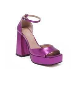 Chelsea Crew Metallic Pink Platform Chaser Heels
