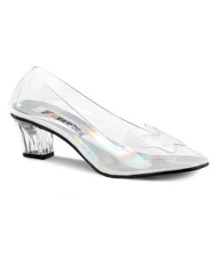 PLEASER Clear Butterfly Lucite Pumps