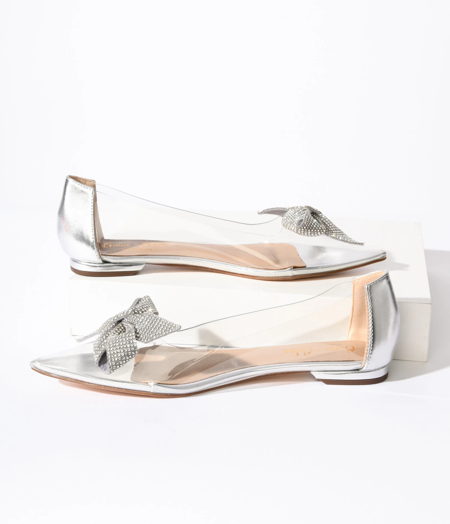 Clear Rhinestone Bow Flats 3 Clear Rhinestone Bow Flats - Image 3