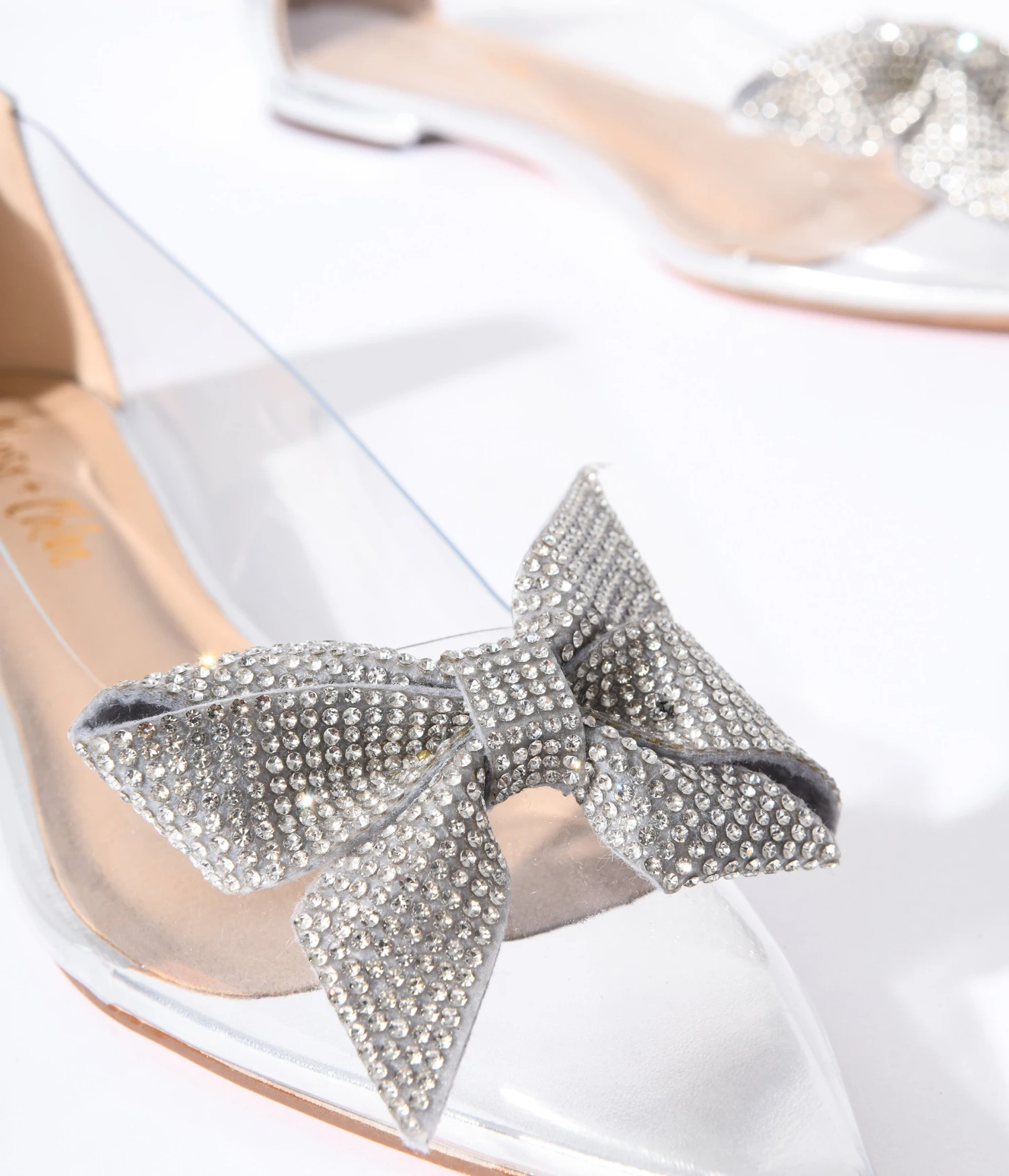 Clear Rhinestone Bow Flats 2 Clear Rhinestone Bow Flats - Image 2