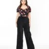 Collectif Black Jilka Corduroy Trousers