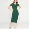 Collectif Green Knit Wiggle Dress
