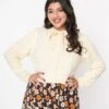 Cream Bow Cropped Knit Cardigan