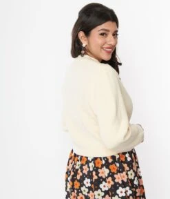 Cream Bow Cropped Knit Cardigan 5 Cream Bow Cropped Knit Cardigan -New Dress Store cream bow cropped knit cardigan 433891