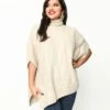 Cream Cable Knit Turtle Neck Sweater
