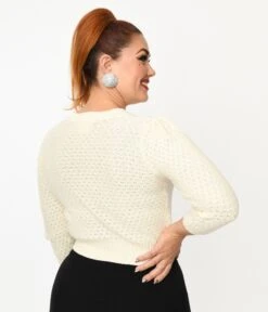 Cream Holiday Pinup Knit Cardigan 5 Cream Holiday Pinup Knit Cardigan -New Dress Store cream holiday pinup knit cardigan 993146