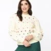 Cream & Rainbow Dots Sweater