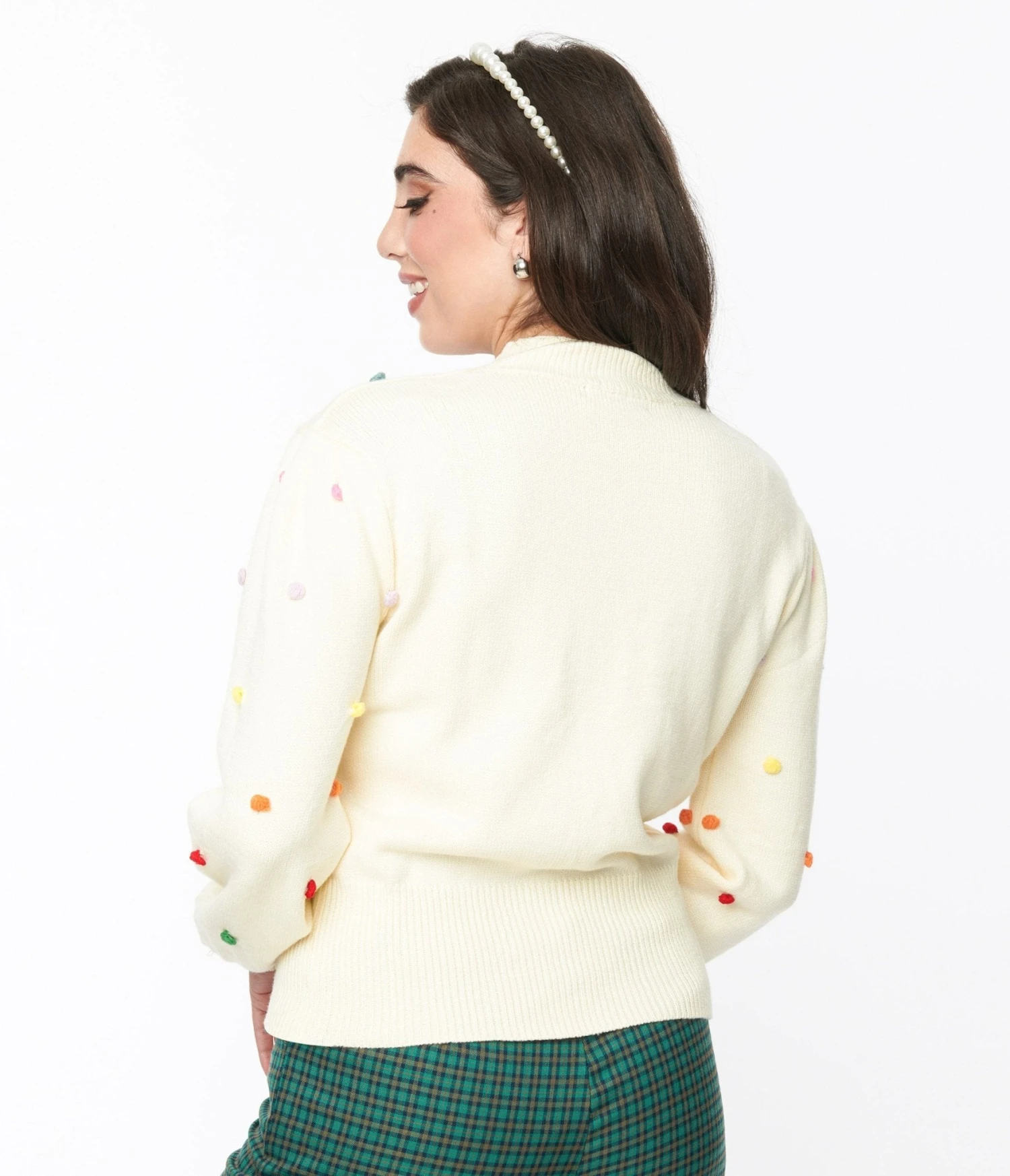 Cream & Rainbow Dots Sweater 3 Cream & Rainbow Dots Sweater - Image 3