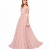 Cinderella Divine Dusty Rose Chiffon Prom Gown