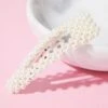 Faux Pearl Triangle Barrette