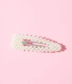 Faux Pearl Triangle Barrette -New Dress Store faux pearl triangle barrette 664574