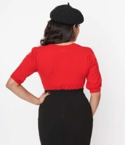 Flaming Red Knit Top -New Dress Store flaming red knit top 631671