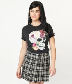 Floral Skull Unisex Graphic Tee -New Dress Store floral skull unisex graphic tee 967257
