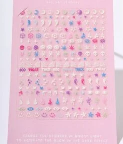 Glow In The Dark Nail Art Stickers Pack -New Dress Store glow in the dark nail art stickers pack 658305