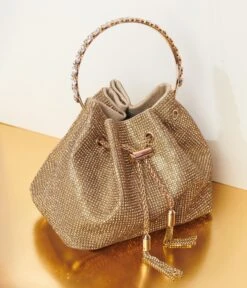 Gold Rhinestone Satchel Handbag -New Dress Store gold rhinestone satchel handbag 457827