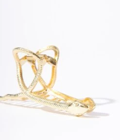 Gold Snake Hair Claw -New Dress Store gold snake hair claw 264816