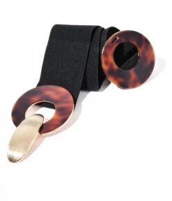 Gold & Tortoise Dual Buckle Cinch Belt -New Dress Store gold tortoise dual buckle cinch belt 139494