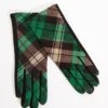 Green & Black Plaid Gloves