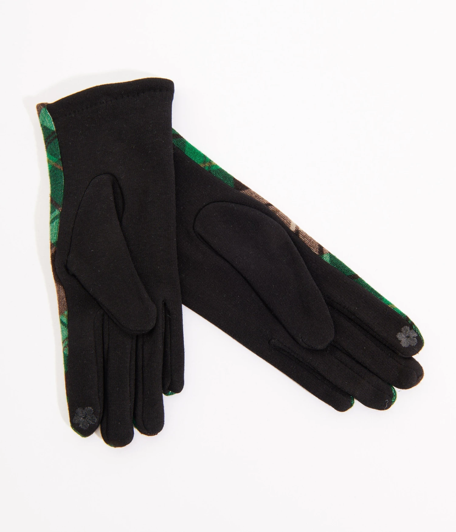 Green & Black Plaid Gloves 3 Green & Black Plaid Gloves - Image 3