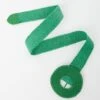 Green Circle Buckle Woven Belt