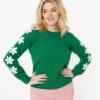 Green Daisy Sweater