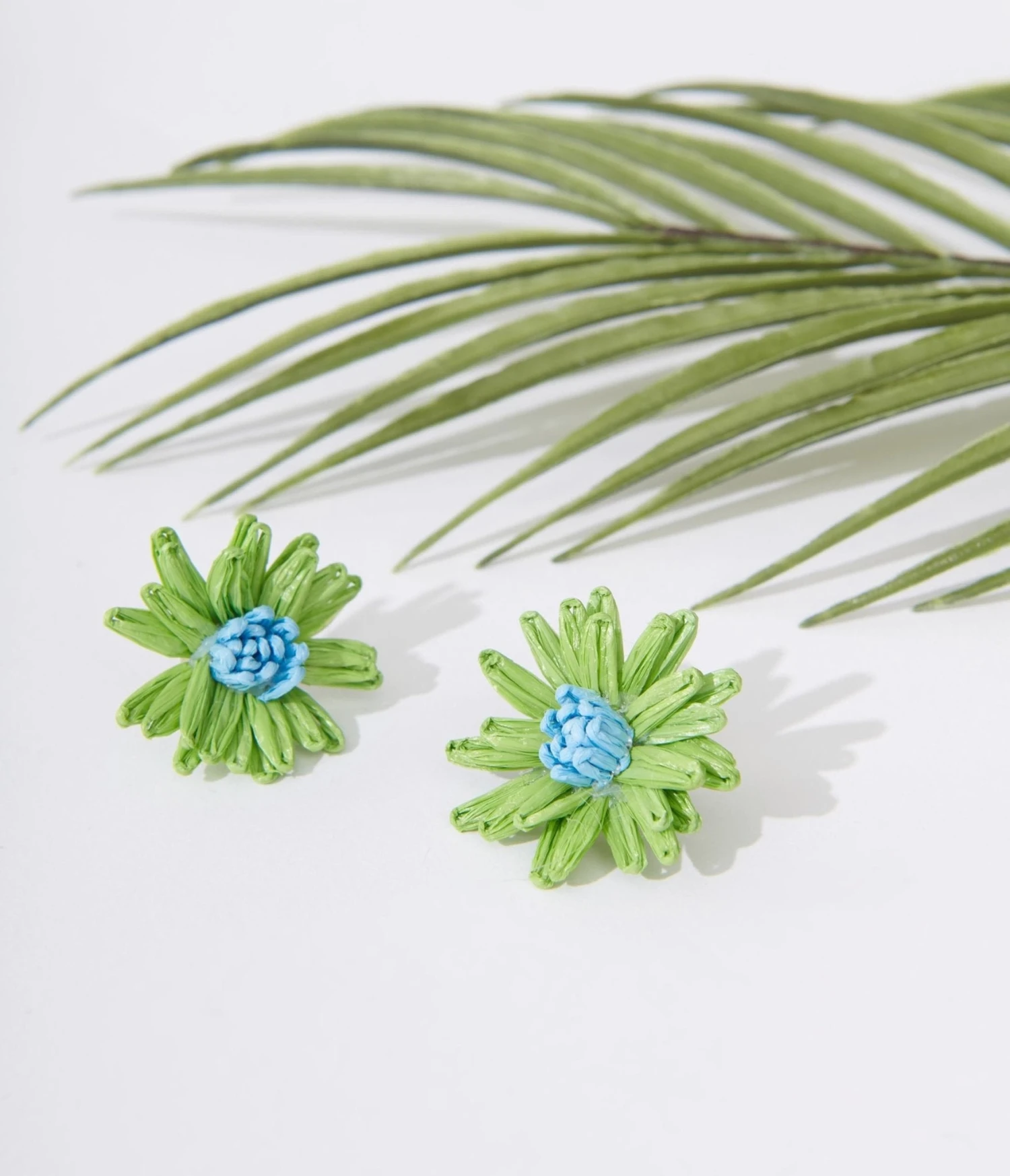 Green Flower Earrings 1 Green Flower Earrings