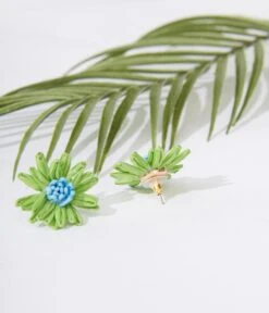 Green Flower Earrings 5 Green Flower Earrings -New Dress Store green flower earrings 397189