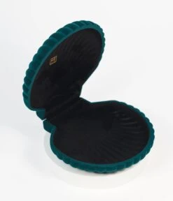 Doiy Green Velvet Seashell Venus Jewelry Box -New Dress Store green velvet seashell venus jewelry box 800730