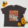 Grey Floral Love Unisex Graphic Tee