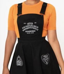 Hell Bunny Black Samara Pinafore Dress 8 Hell Bunny Black Samara Pinafore Dress -New Dress Store hell bunny black samara pinafore dress 222049