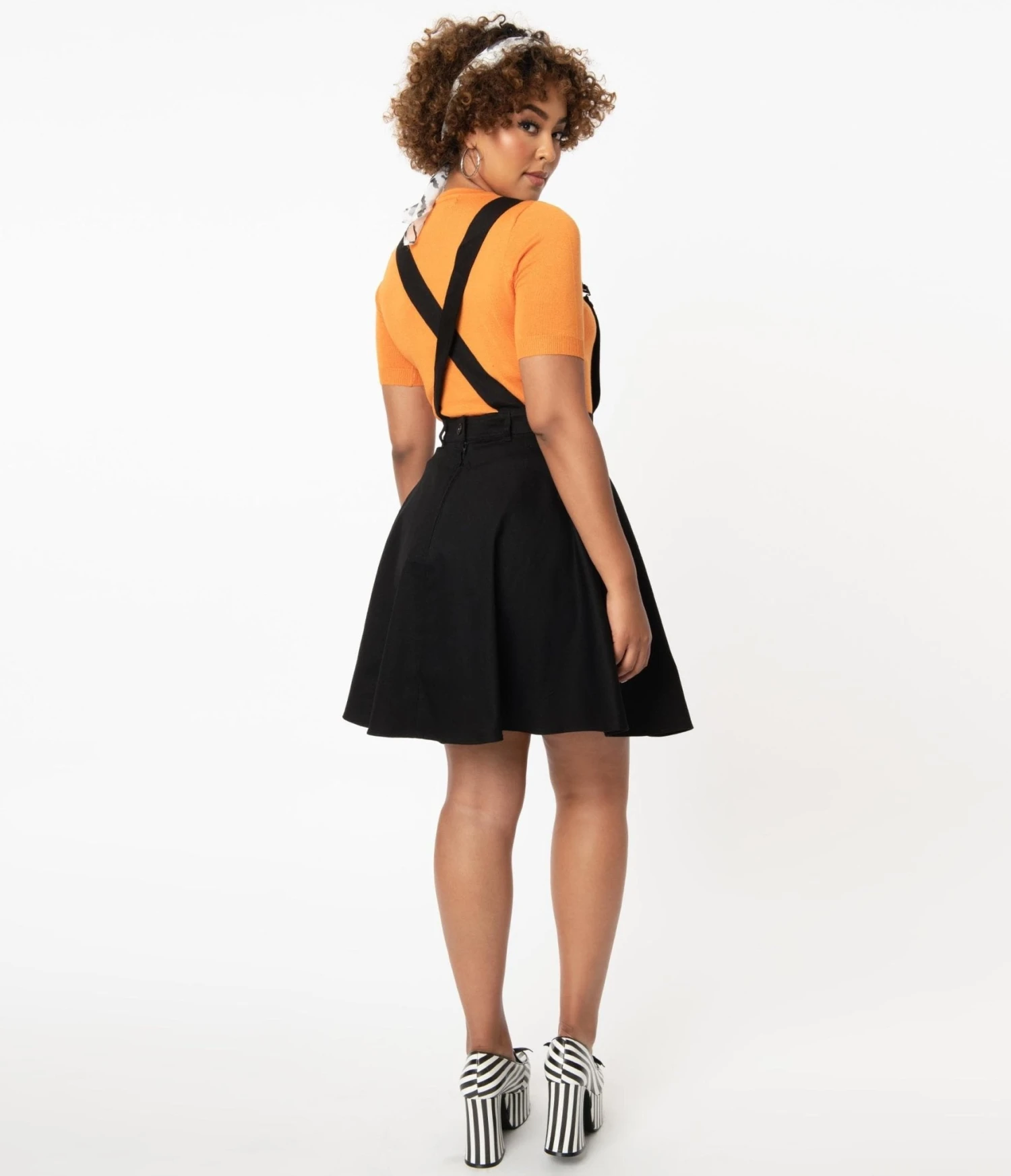 Hell Bunny Black Samara Pinafore Dress 2 Hell Bunny Black Samara Pinafore Dress - Image 2