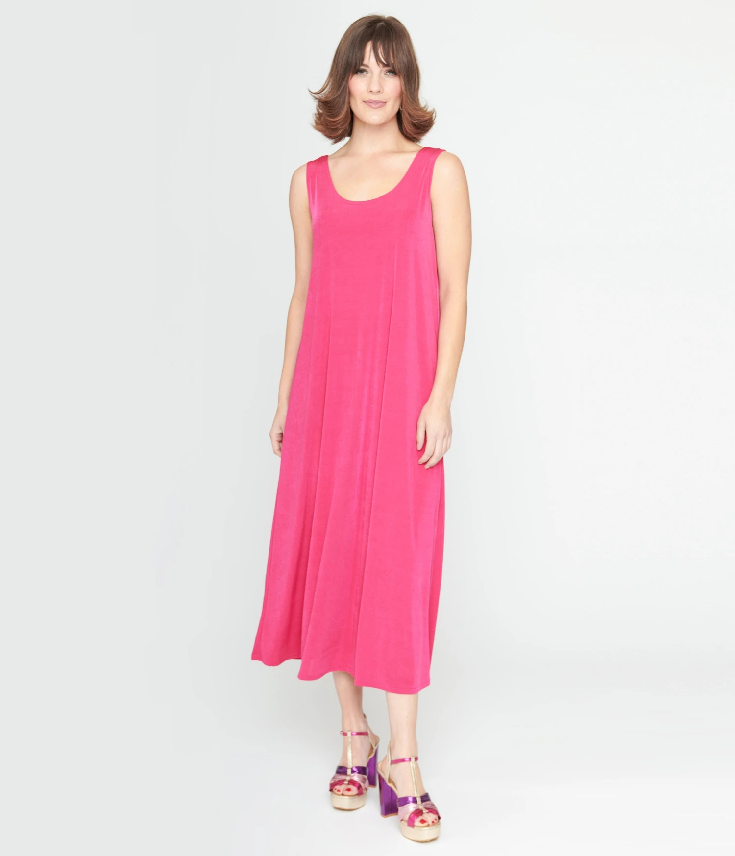 Hot Pink Slip Maxi Dress 1 Hot Pink Slip Maxi Dress