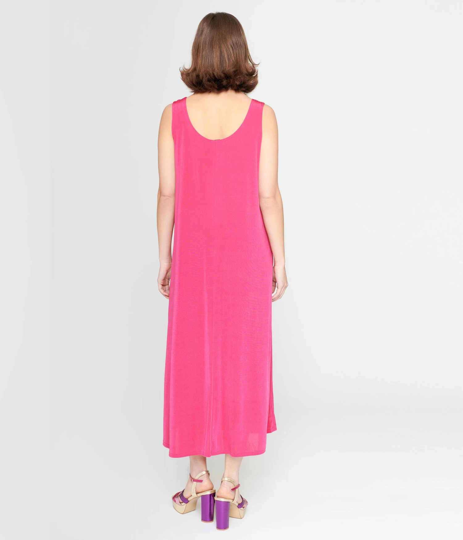 Hot Pink Slip Maxi Dress 3 Hot Pink Slip Maxi Dress - Image 3