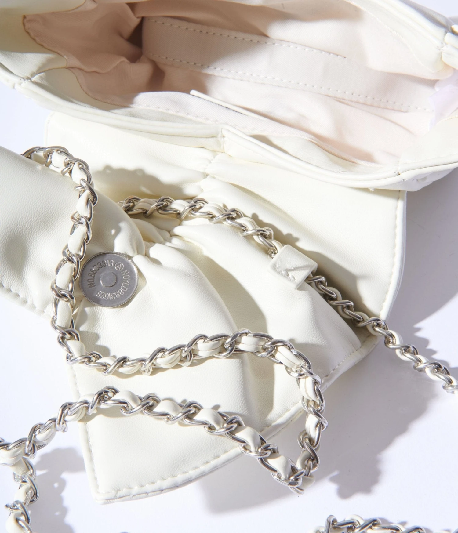 Ivory Bow Tie Crossbody Purse 5 Ivory Bow Tie Crossbody Purse - Image 5