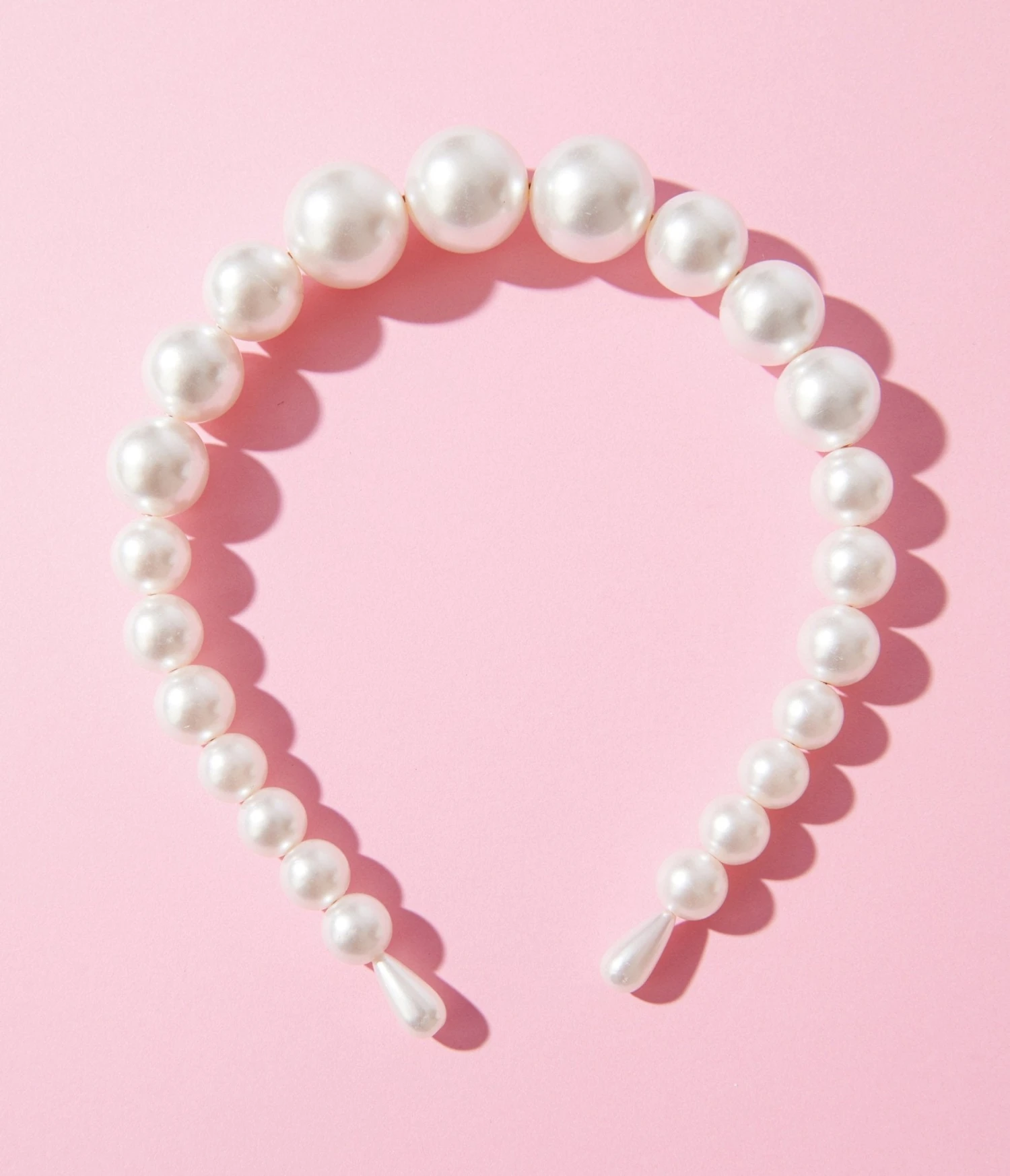 Ivory Chunky Faux Pearl Headband 2 Ivory Chunky Faux Pearl Headband - Image 2