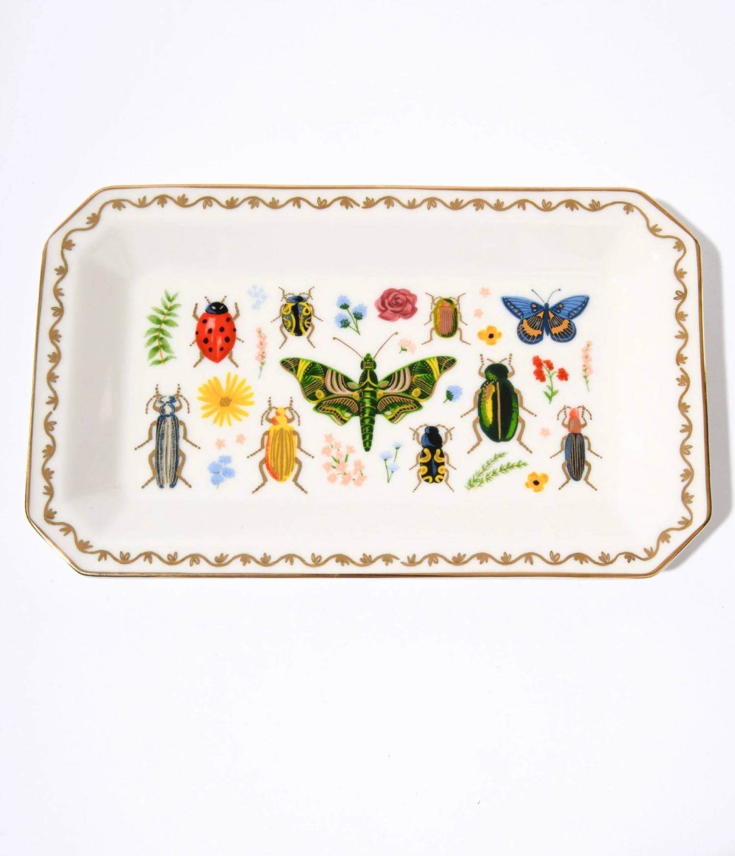 Ivory & Gold Garden Porcelain Catchall Tray 3 Ivory & Gold Garden Porcelain Catchall Tray - Image 3