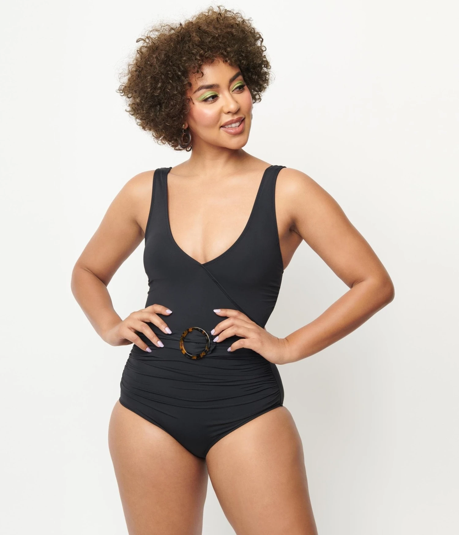 Kingdom & State 1950s Black Belted One Piece Swimsuit 5 Kingdom & State 1950s Black Belted One Piece Swimsuit - Image 5