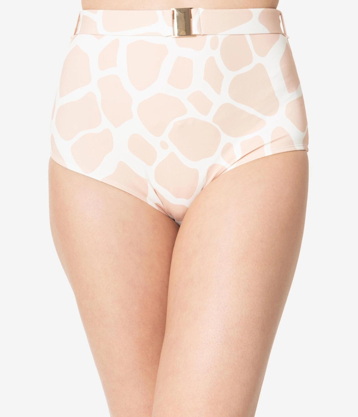 Kingdom & State Beige & White Giraffe Print Swim Bottoms 2 Kingdom & State Beige & White Giraffe Print Swim Bottoms - Image 2