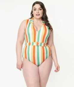 Kingdom & State Plus Size Multi Stripe One Piece Swimsuit 10 Kingdom & State Plus Size Multi Stripe One Piece Swimsuit -New Dress Store kingdom state plus size multi stripe one piece swimsuit 106465