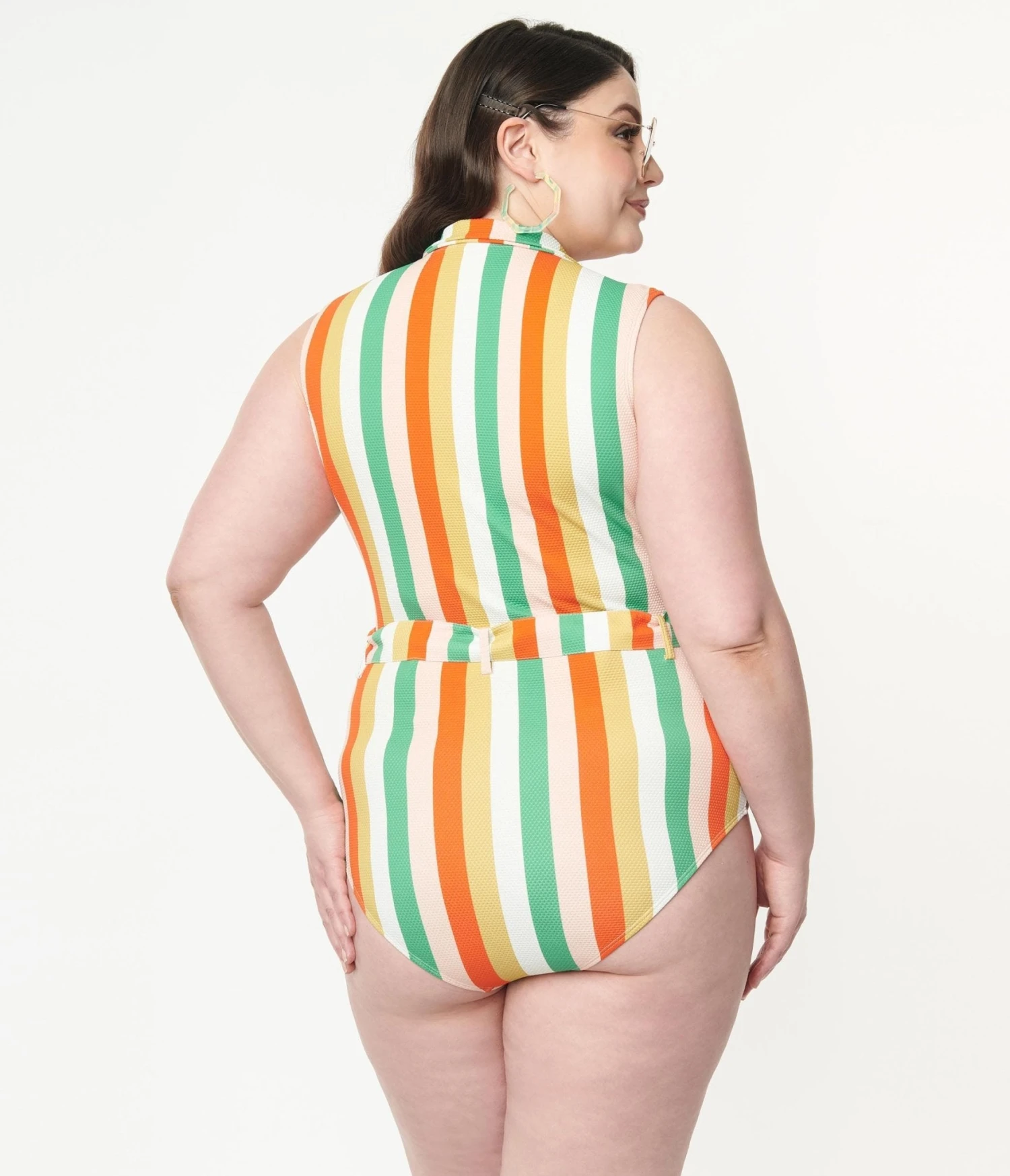 Kingdom & State Plus Size Multi Stripe One Piece Swimsuit 2 Kingdom & State Plus Size Multi Stripe One Piece Swimsuit - Image 2