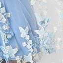 Light Blue Butterfly Overlay Maxi Dress 6 Light Blue Butterfly Overlay Maxi Dress - Image 6