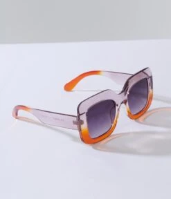 Lilac & Amber Ombre Square Sunglasses -New Dress Store lilac amber ombre square sunglasses 105498