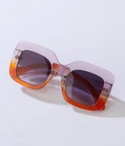 Lilac & Amber Ombre Square Sunglasses